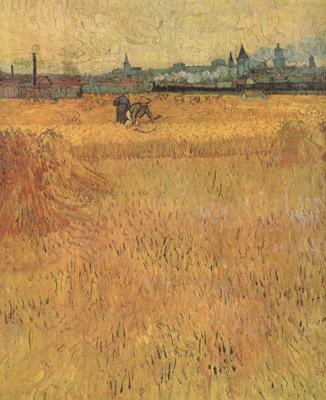 Vincent Van Gogh Arles:Vew from the Wheat Fields (nn04) oil painting image